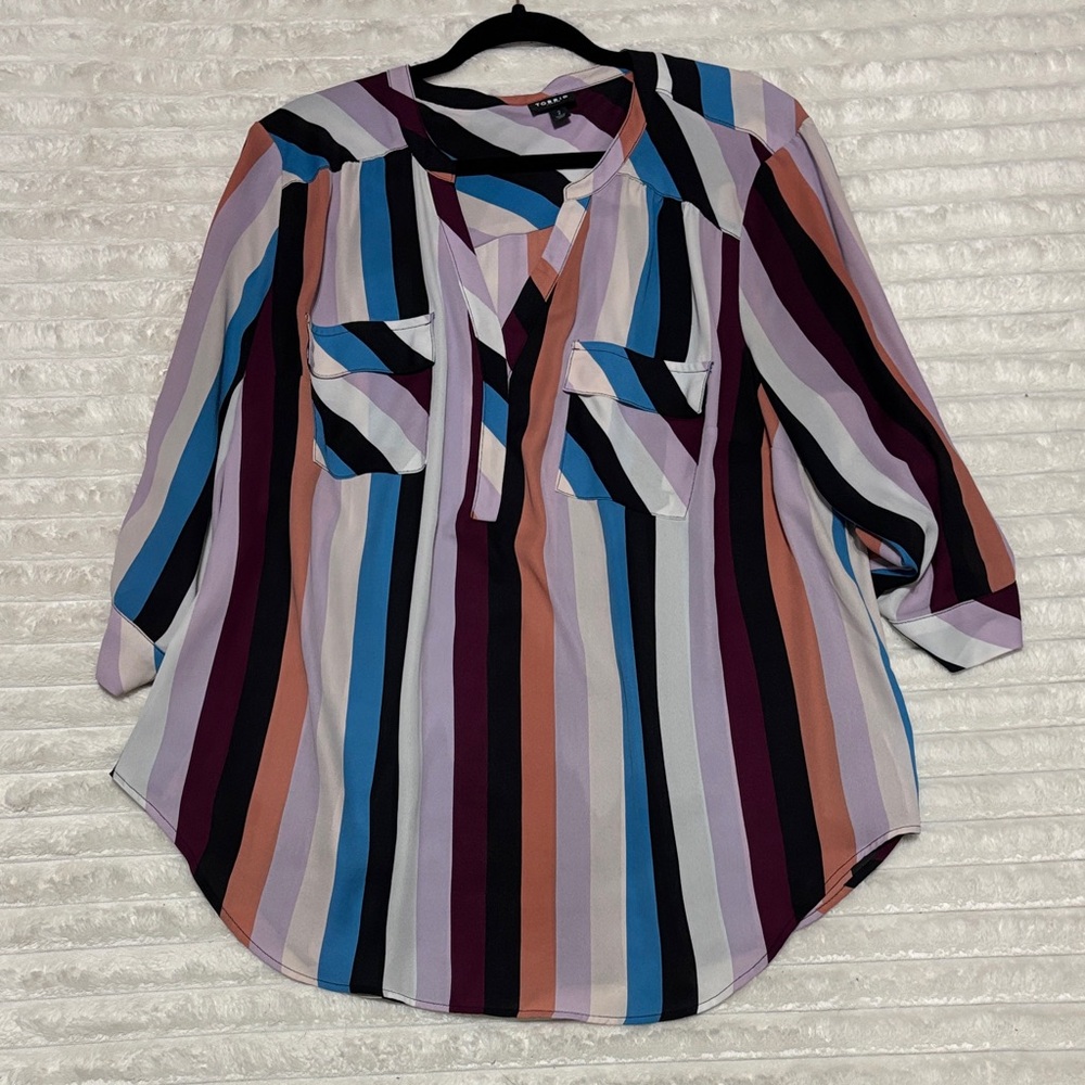 Torrid Multicolor Striped Blouse